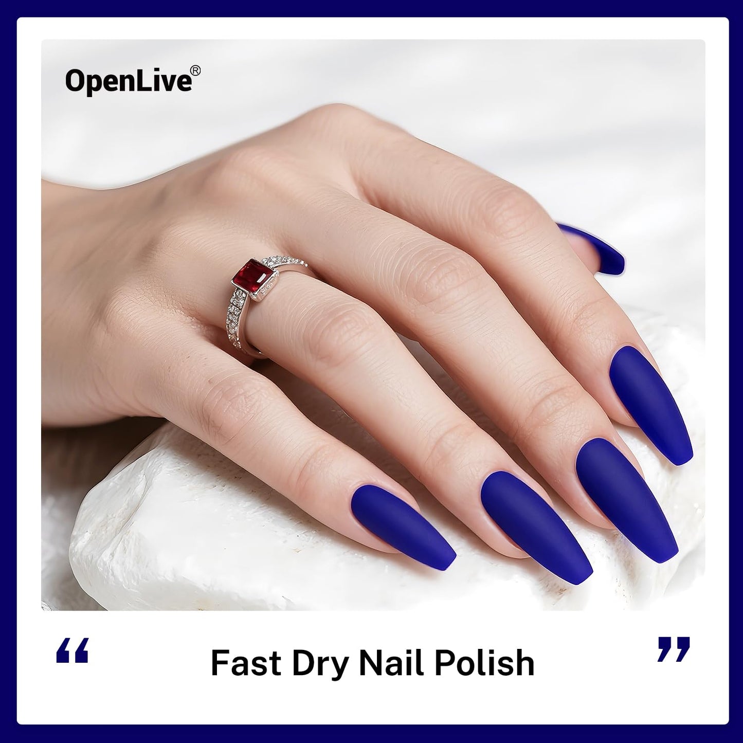 16.5ml Dark Blue Nail Polish Large Volume Quick Dry Nail Polish, Long Lasting Shine, Fingernail Toenail Nail Art DIY Home Travel Nail Art Gift-GlimoraGlow