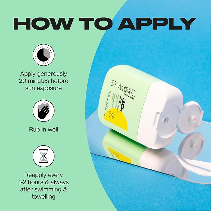 St Moriz Suncare SPF - Sunscreen - Broad Spectrum Protection Water Resistant Sunscreen Moisturizing Lotion + Vitamin E - Oxybenzone & Octinoxate Free - Vegan - Face, 30, Sun Protection Factor (SPF)-GlimoraGlow