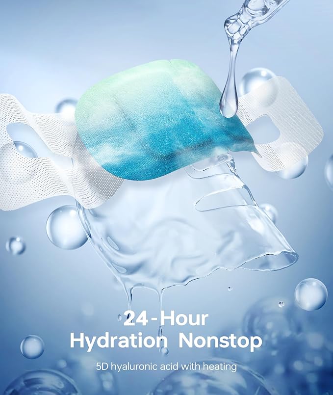 Hyaluronic Acid Self Heating Warm Compress for Eyes, Heated Eye Mask for Fast Relief of Dry Eyes, 14 Pack Steam Eye Mask, Moisturizing & Highly Effective Steam Eye Mask-GlimoraGlow