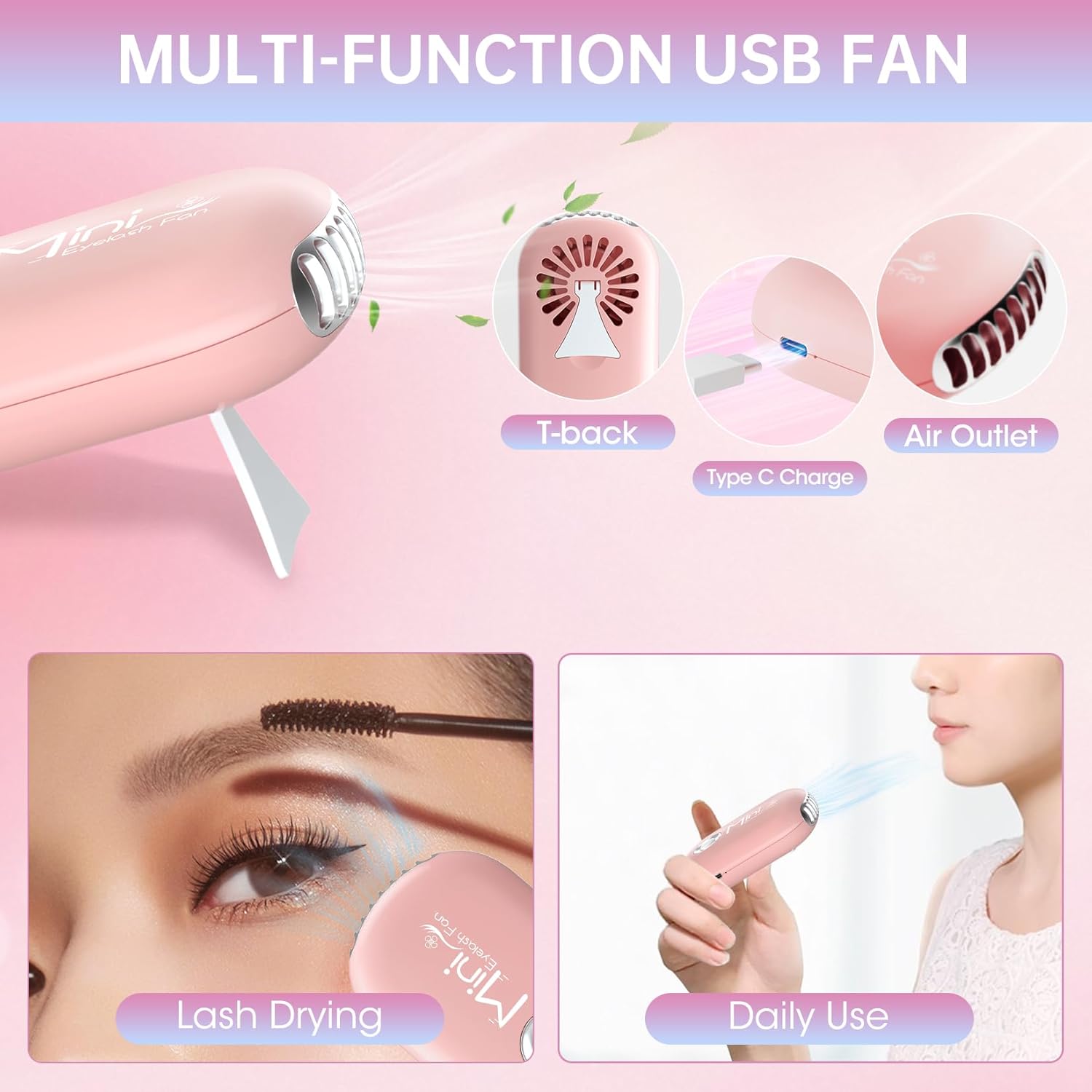 Buqikma Lash Cleaning Kit - 2PCS Lash Shampoo Eyelash Wash Kit with Fan Dryer Rinse Bottle for Eyelash Extensions Cleanser Mascara Remover Cleaning Brush for Lashes Extension Cleaner at Home Salon-GlimoraGlow