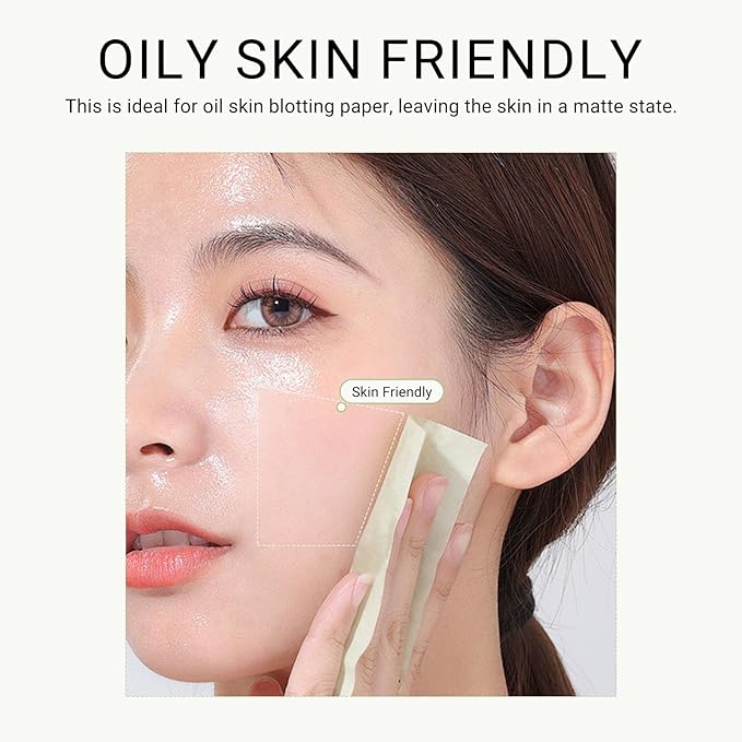 KYDA 200 Sheets Oil Blotting Paper with Mirror and Puff, Refills Included, Face Oil Absorbing Sheets, Oil Control Paper, Absorb Excess Oil, Makeup Friendly-GlimoraGlow