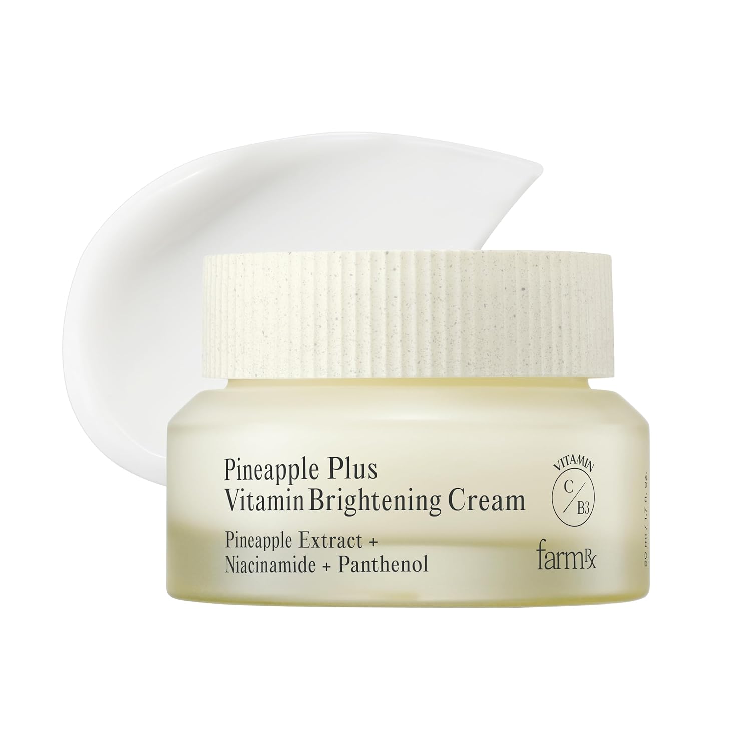 Farm Rx Pineapple Plus Vitamin Cream (1.7fl oz) - Clear Blemishes for Even Skin Tone. Korean Skin Care Moisturizer. Niacinamide, Vitamin C Derivative, AHA. Vegan.-GlimoraGlow