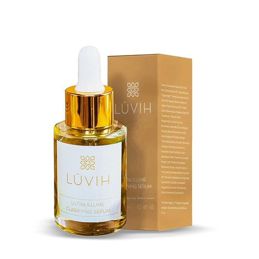LUVIH Ultra Illume Dark Spot Remover & Clarifying Face Serum – Ayurvedic Acne Scar & Blemish Treatment for Women & Men – Natural Skincare for Acne-Prone, Uneven Skin – 30 mL-GlimoraGlow