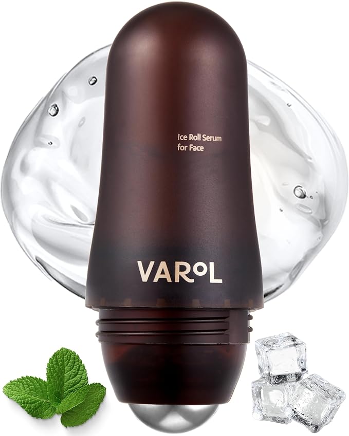 Ice Roll Serum | Cooling & Hydrating Roll-On Serum for Face, Puffy Eyes, Bakuchiol & Collagen for Firming & Lifting, Facial Roller for Depuffing, Under Eye Bag Treatment | Korean Skin Care-GlimoraGlow