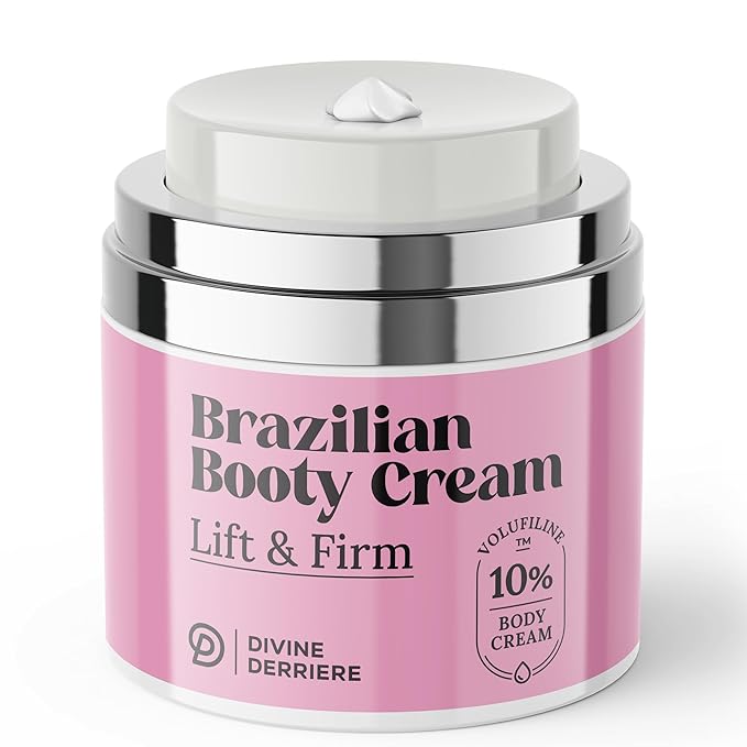 Divine Derriere Brazilian Body Butter Cream, Lift and Firm Body Cream with Volufiline Helps Reduce the Appearance of Cellulite for a Lifted and Firm-looking Derriere, Bum Bum Cream, 50ml-GlimoraGlow