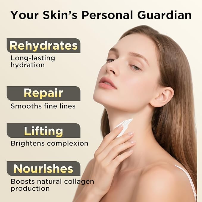 Firming Neck Cream for tightening and firming,Retinol,Collagen & Hyaluronic Acid Cream-Anti-Aging Face Moisturizer for Face,Wrinkle Smoother for Women & Men, 1.76 Fl Oz-GlimoraGlow