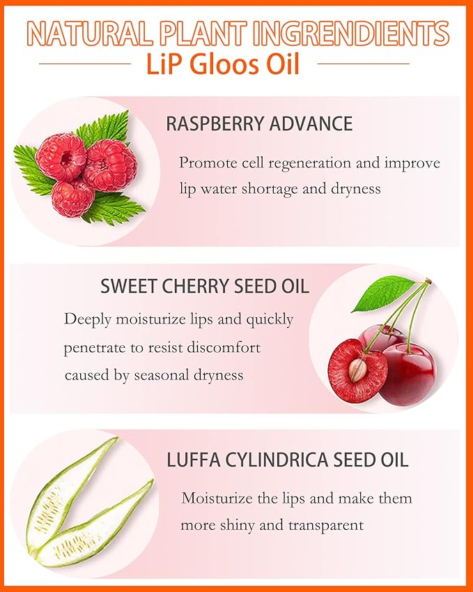 Hydrating Plumping Lip Glow Oil,Tinted Lip Gloss Lip Stain,Glow Reviver Lip Oil,Long Lasting Moisturizing Clear Lip Plumping Oil Tint for Lip Care and Dry Lips,Women's Day Makeup Gift for Women-004-GlimoraGlow