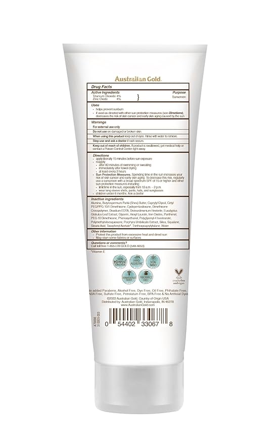 Australian Gold Botanical SPF 50 Tinted Mineral Sunscreen for Face, Non-Chemical BB Cream, Water-Resistant, Matte Finish, For Sensitive Facial Skin, Medium to Tan Skin Tones, 3 FL Oz-GlimoraGlow