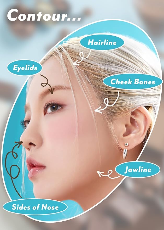 I'm Meme Palette - Afternoon Tea Contour | Frozen Choco, Bronzer Palette for Face & Cheeks, Matte Powder Bronzer, Natural Makeup, Buildable Coverage, Light to Medium, For Cool Tone Skin, 0.4oz-GlimoraGlow