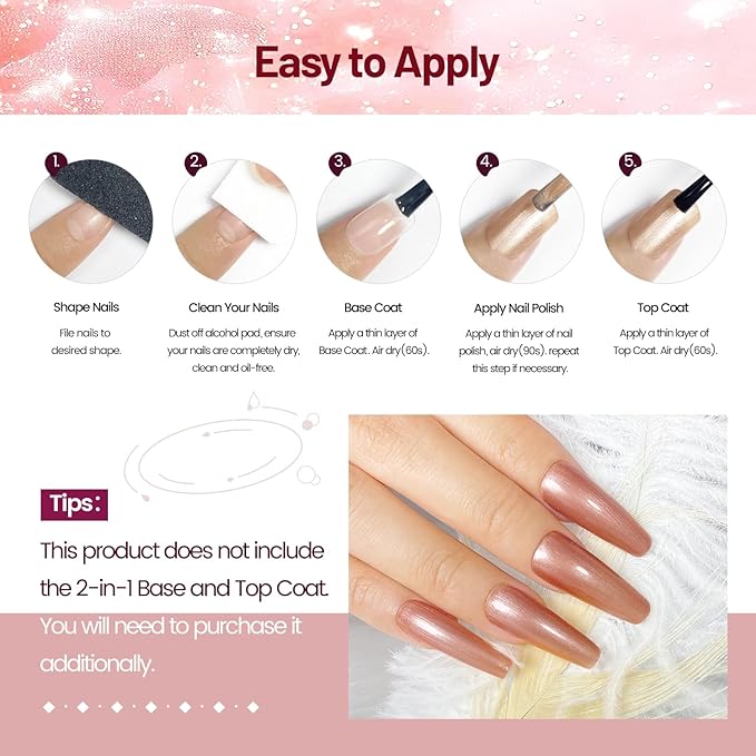 10ml Glitter Nail Polish Set 6 Colors Glitter Red Pink White Nail Polish Set for Nail Art-GlimoraGlow