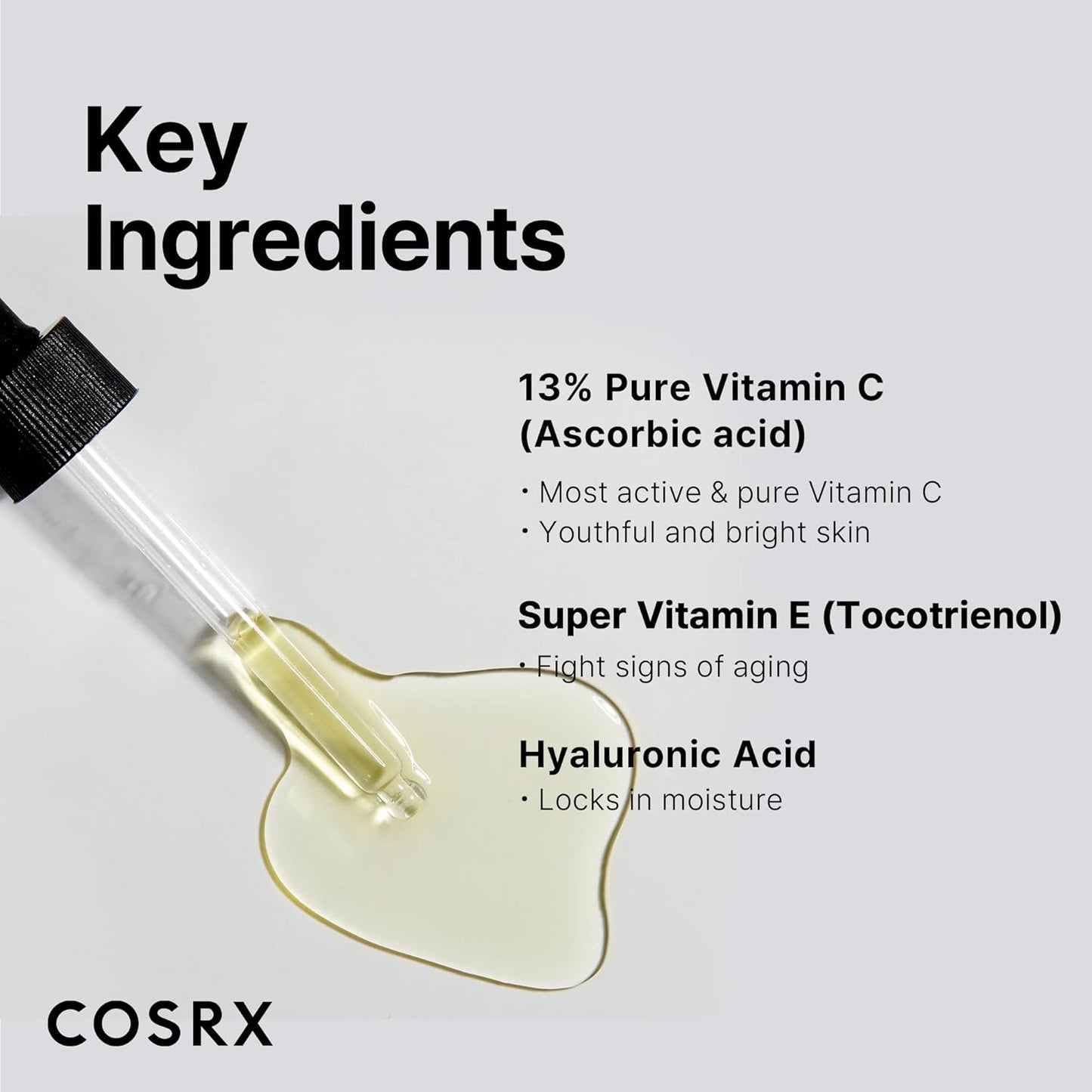 COSRX Pure Vitamin C 13% Serum with Vitamin E & Hyaluronic Acid, Hydrating Facial Serum for Fine Lines, Uneven Skin Tone & Dull Skin, 0.67fl.oz/20ml, Korean Skin Care-GlimoraGlow