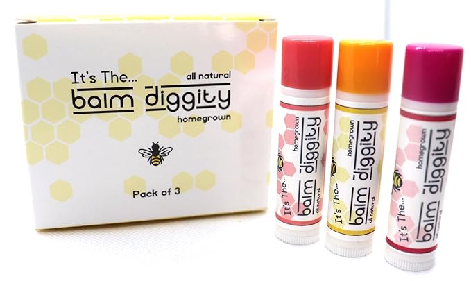 It's The Balm Diggity Beeswax All Natural, Moisturizing, And Nourishing Lip Balm, Made With Only 5 Ingredients, 1 tube, 0.15 ounces (3-PACK)-GlimoraGlow