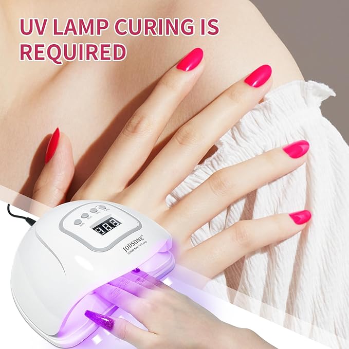 JODSONE 10ml 6 Colors Red Rose Pink Gel Nail Polish Set All Seasons Soak off U V Lamp Gel Manicure Set for Nail Art Long Lasting Valentine's Day Gifts for Her-GlimoraGlow