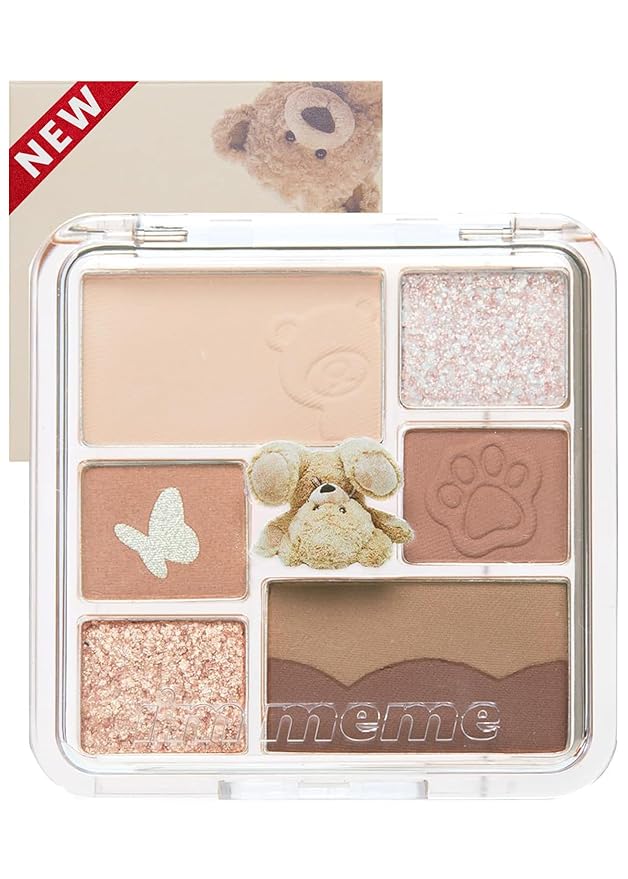 I'M MEME Wonder Soft Layer Palette - 7 Shades | Portable Size, Versatile, Blendable, Neutral Colors with Soft Texture, 01 My Teddy, 0.23 Oz-GlimoraGlow