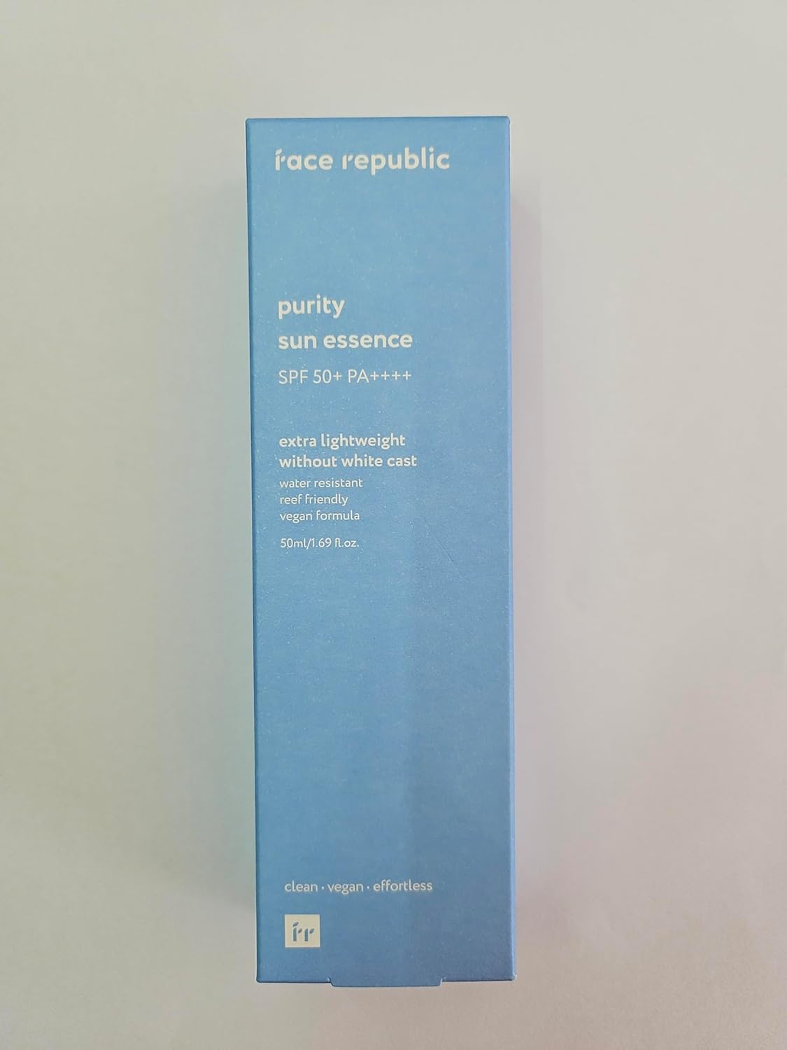 Face Republic Purity Sun Essence 50ml 1.69fl.oz. | SPF50+ Broad Spectrum UV Protection | No White Cast | Water Resistant | Vegan Certified, Reef Safe, Cruelty Free | Non-greasy | Korean Skin Care-GlimoraGlow