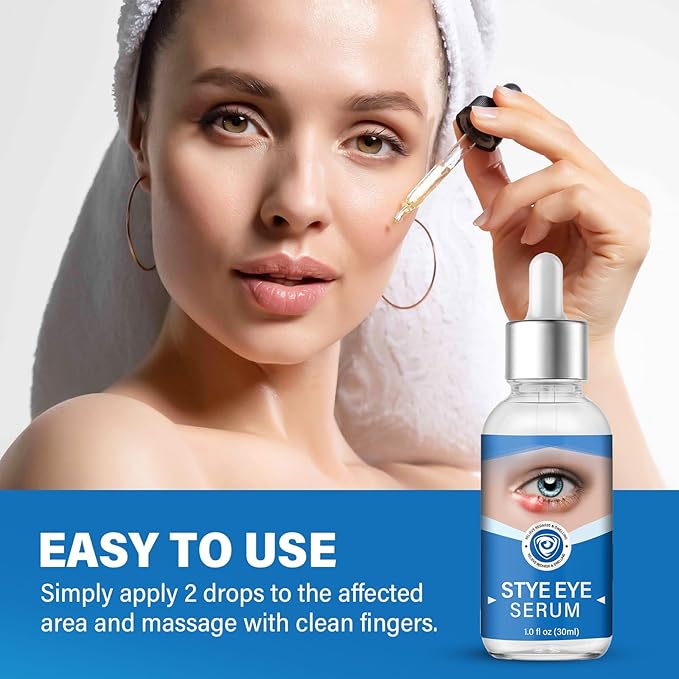 Stye Eye Treatment, Stye Eye Serum for Styes Chalazion and Blepharitis, Gently Cleanses Lashes and Eyes, Restore Healthier Eye Skin, 1 Fl.oz-GlimoraGlow