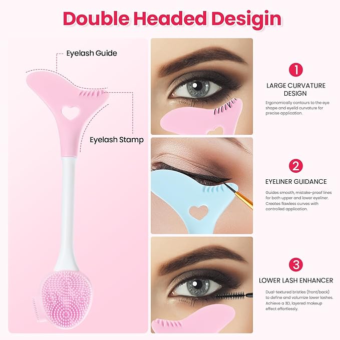 2 Packs Silicone Face Scrubber Exfoliator, Face Mask Brush Applicator, Facial Cleansing Brush, Pore Cleaning Brush, Pore Scrubber for Face-GlimoraGlow