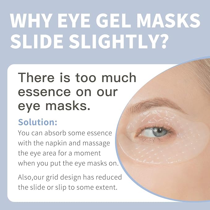 Hydro Collagen Eye Mask Crystal Eye Patches Anti-Aging Under eye Pads Natural Eye Treatment for Wrinkles Dark Circles Bags Moisturize Puff Eye Spa-16 Pairs-GlimoraGlow