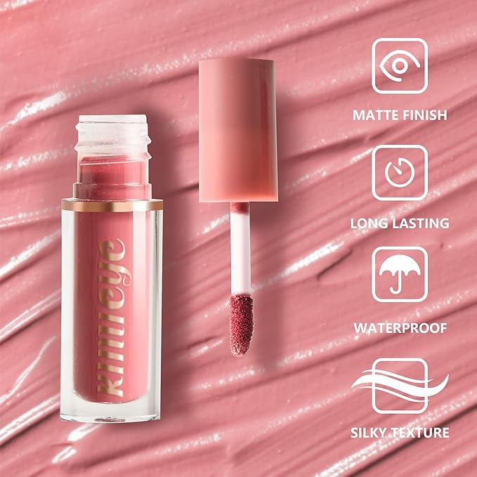 12 Colors Matte Liquid Lipstick Kit, Long Lasting Lip Tint, Waterproof Lip Stain, Non-Stick Cup Quick-dry Velvet Nude to Red Lipstick Makeup Set, Up to 24H Wear (SET B)-GlimoraGlow