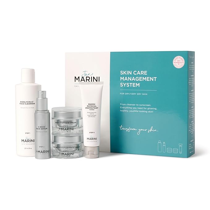 Jan Marini Skin Research Skin Care Management System - With Marini Physical Protectant Tinted SPF 45 - Dry/Very Dry Skin-GlimoraGlow