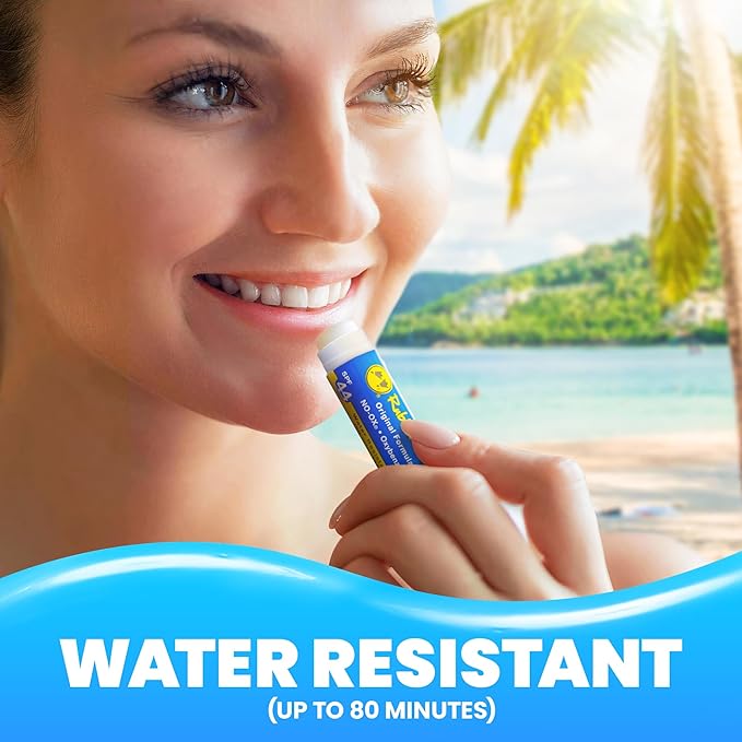 Rubber Ducky | Lip Sunscreen, Lip Balm with SPF 44, Water Resistant Sunscreen Lip Balm | Vegan, Untinted, Vanilla Flavor, with Vitamin E | All Season - Broad Spectrum Sunscreen for Lips-GlimoraGlow