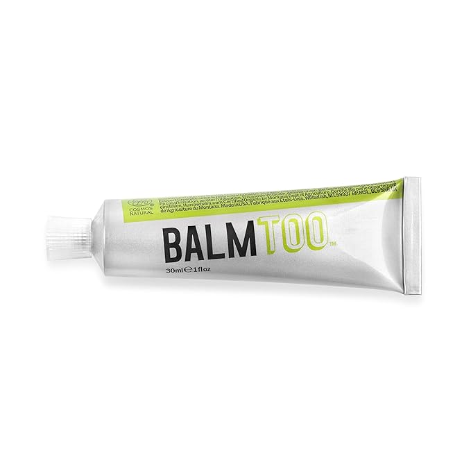 Hurraw! Balmtoo Squeezable Balm, Lemon Balm Coconut Pulp: Ultra-moisturizing. Anywhere application. Body, face, lips, neck, fingers, toes. 1 tube = 7 sticks of lip balm. Natural, Organic. Made in USA-GlimoraGlow