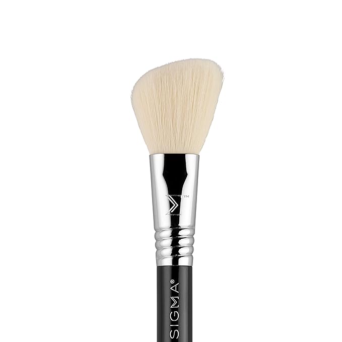 Sigma Beauty Travel Essential Trio - Makeup Brush Set for Foundation Powder Eyeshadow - 3 Tool Brushes with Brush Tin Holder - Skin Safe, Vegan Makeup Brushes for Travel - Black-GlimoraGlow