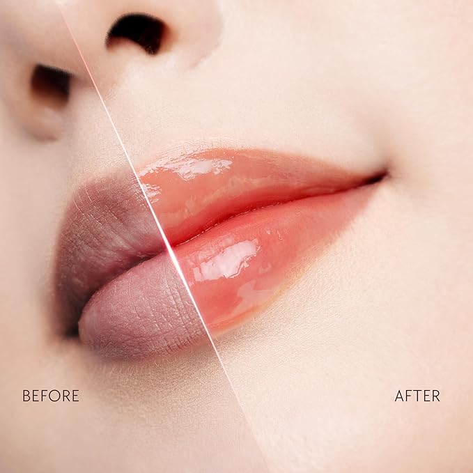 Hydrating Brightening Lip Serum, Nourishing Hydration Tinted Lip Stain, Plumping Lip Gloss with Polypeptide Squalane (02 Coral Rose)-GlimoraGlow