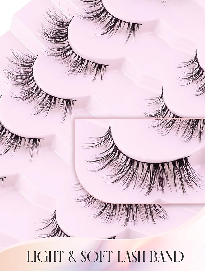 False Eyelashes Cat Eye Lashes Wispy Lashes Fake Lashes Natural Lashes Fake Eyelashes Natural Eyelashes Mink Lashes UP14-GlimoraGlow