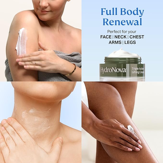 HYDRONOVA Anti-Aging Moisturizer Face Cream and Tighten and Lift Neck Cream - Facial Moisturizer for Women - Skin-Firming Wrinkle Formula with Retinol - PM Moisturizer for Face, Neck and Décolleté-GlimoraGlow