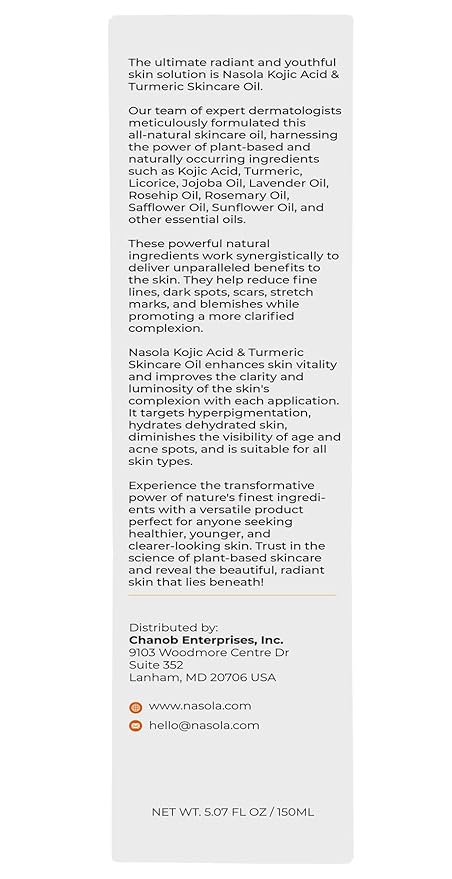 Kojic Acid Turmeric Skincare Bio Pure Oil-GlimoraGlow