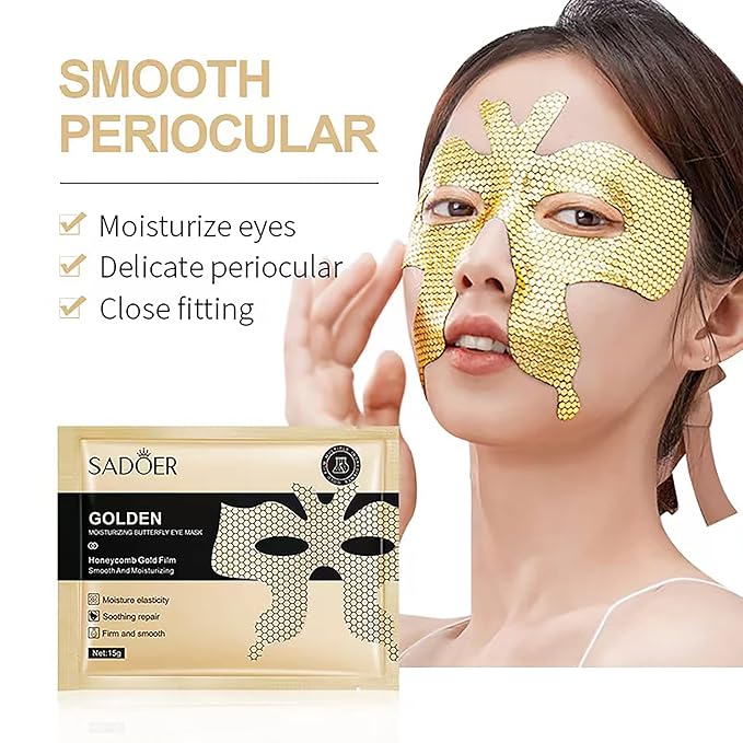 23 Pairs Collagen Under Eye Patches，Gold Under Eye Mask For Removing Dark Circles, Puffiness & Wrinkles，Eye Mask Skincare For Puffy Eyes With Hyaluronic Acid，Eye Bags Treatment For Women-GlimoraGlow