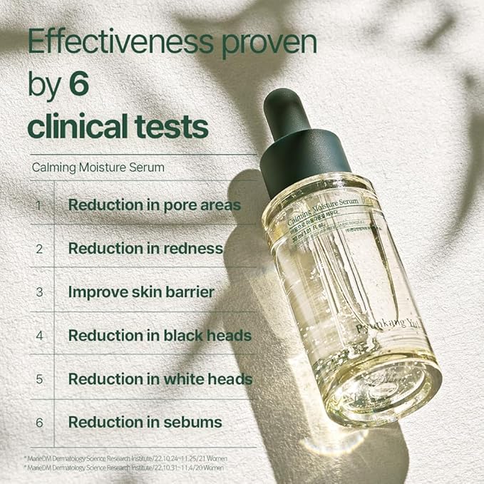 Pyunkang Yul Calming Moisture Serum for Strong Daily Moisturizing Power, Skin Revival & Soothing Care with Centella Asiatica, Tea Tree, 5 Hyaluronic Acids, Ceramide |-GlimoraGlow