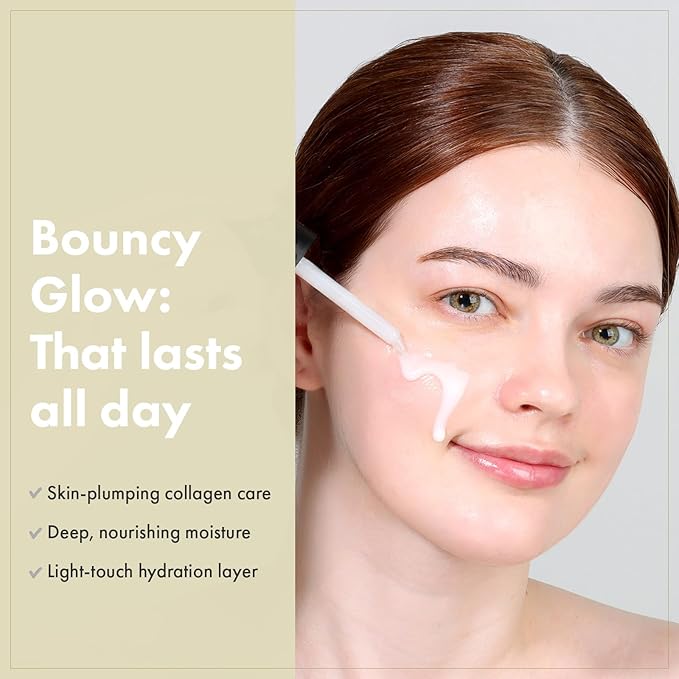 Real Collagen Face Serum, Hydrating & Firming Serum with hydrolyzed collagen, Hyaluronic Acid, Plumps, Sagging Skin, Reduces Fine Lines and Wrinkles, Korean Skincare, 33ml / 1.11 fl. oz.-GlimoraGlow