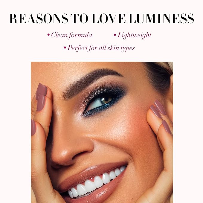 LUMINESS Face & Eye Makeup Remover, Airbrush Spray Makeup Eraser (1.86 fl oz) - Removes Longwear Cosmetics & Waterproof Formulas - Gentle -Make Up Remover for Soft, Smooth, & Hydrated Skin-GlimoraGlow