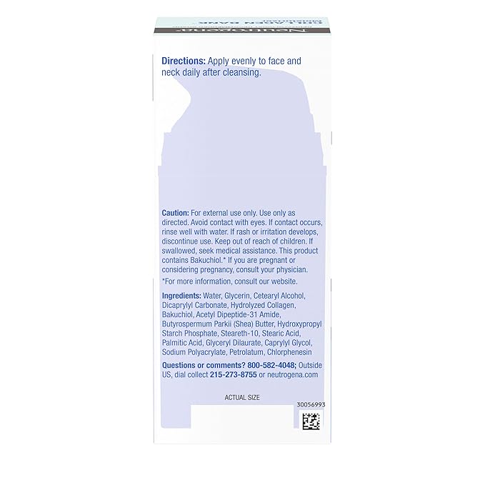 Neutrogena Collagen Bank Face Moisturizer, Larger Size Anti-Aging Face & Neck Collagen Cream, Bakuchiol, Face Lotion Supports Skin’s Natural Collagen for Visibly Plump Skin, 2.7 fl. oz-GlimoraGlow