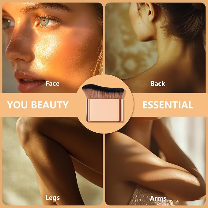 docolor Self Tanner Brush Body Makeup Brush for Flawless Face and Body Makeup, Sunless Tanner Blending Brush Body Brush for Self Tanner, Bronzer, Foundation, Vegan & Cruelty Free-GlimoraGlow