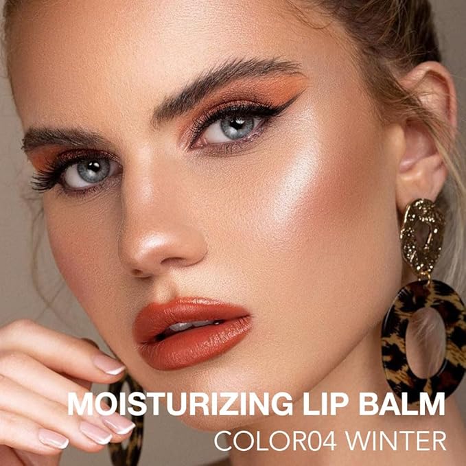 1Pcs Tinted Lip Balm Moisturizing Lipstick – Cool Plum Red Sheer Hydrating Lip Color for Dry Lips – Nourishing Lip Balm for All Women with a Subtle Natural Scent (S04 Winter)-GlimoraGlow