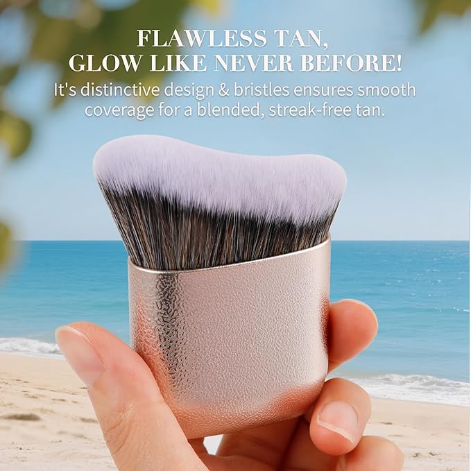 docolor Self Tanner Brush Body Makeup Brush for Flawless Face and Body Makeup, Sunless Tanner Blending Brush Body Brush for Self Tanner, Bronzer, Foundation, Vegan & Cruelty Free-GlimoraGlow