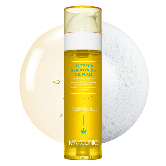 [K-Beauty] PuriteaToc Oil to Foam - All-in-One Korean Face Wash OilBased Foaming Facial Cleanser - Deeply Hydrating & Moisturizing Makeup Deep Cleansing Oil for Dull Skin (3.88 fl oz)-GlimoraGlow