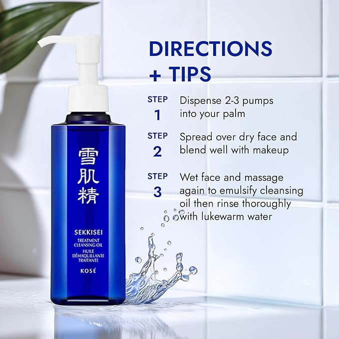 SEKKISEI Treatment Cleansing Oil, Facial Cleanser & Makeup Remover, 10.1 Ounce-GlimoraGlow