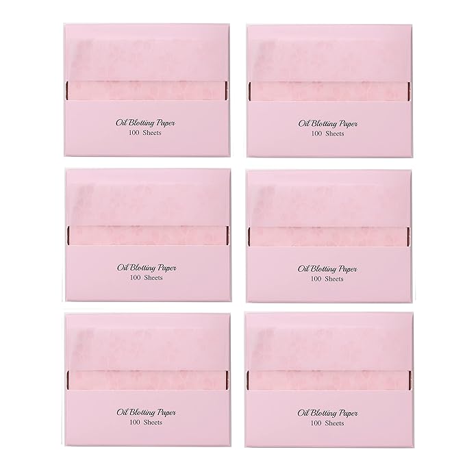 [600 Counts Refills Only] Cherry Blossom Natural Oil Blotting Sheets for Face with Mirror Case and Refills-GlimoraGlow