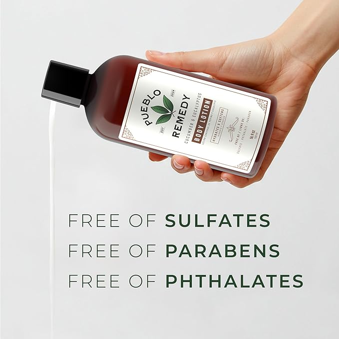 Body Lotion, Cucumber & Eucalyptus – Hydrating & Softening Moisturizer with Shea & Cocoa Butter, Vegan & Cruelty-Free, 16.9 Oz-GlimoraGlow