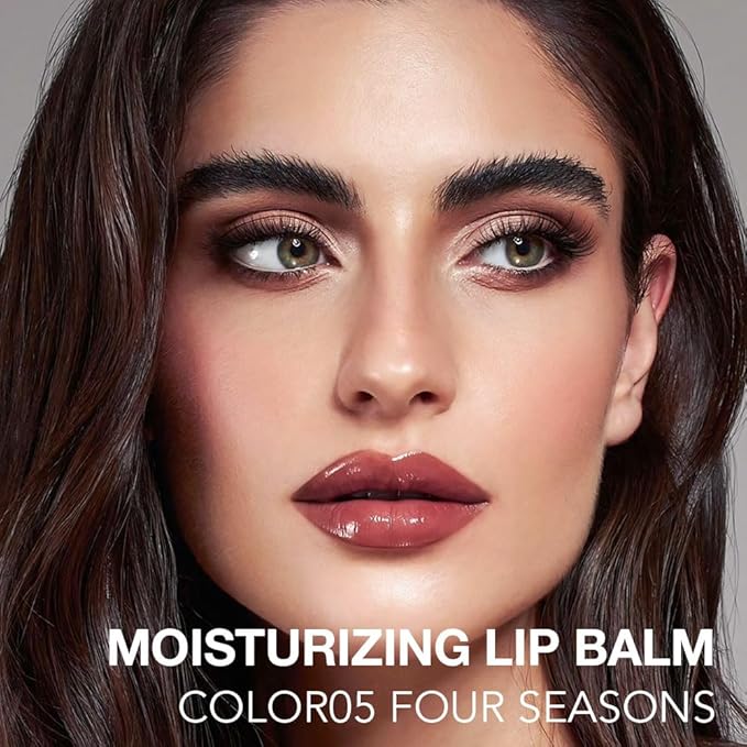 1Pcs Tinted Lip Balm Moisturizing Lipstick – Deep Rose Colored Bean Paste Sheer Hydrating Lip Color for Dry Lips Nourishing Lip Balm for All Women with a Subtle Natural Scent (S05 Four Seasons)-GlimoraGlow