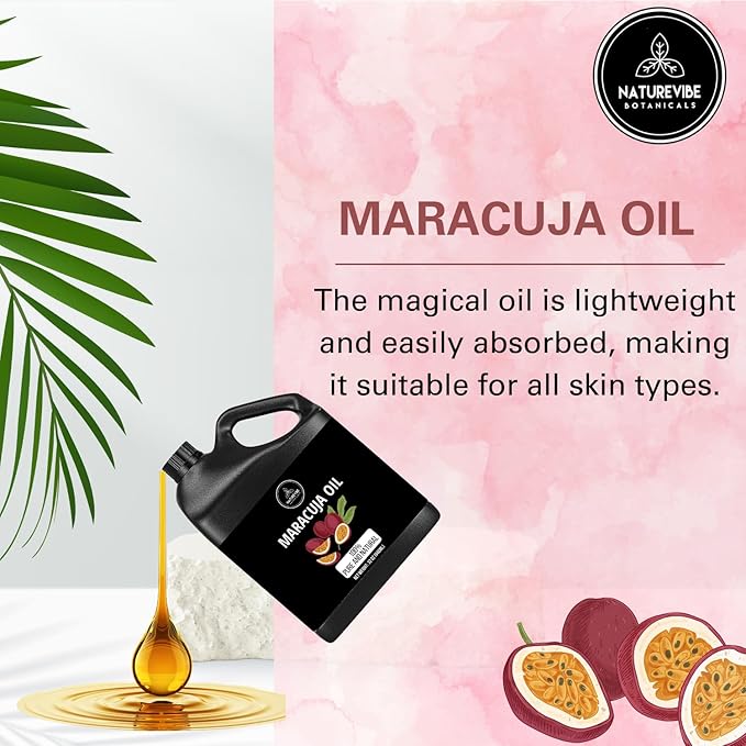 Naturevibe Botanicals Maracuja Oil 32 Ounces | 100% Pure and Natural | Great for Skin Care and Hair Care-GlimoraGlow