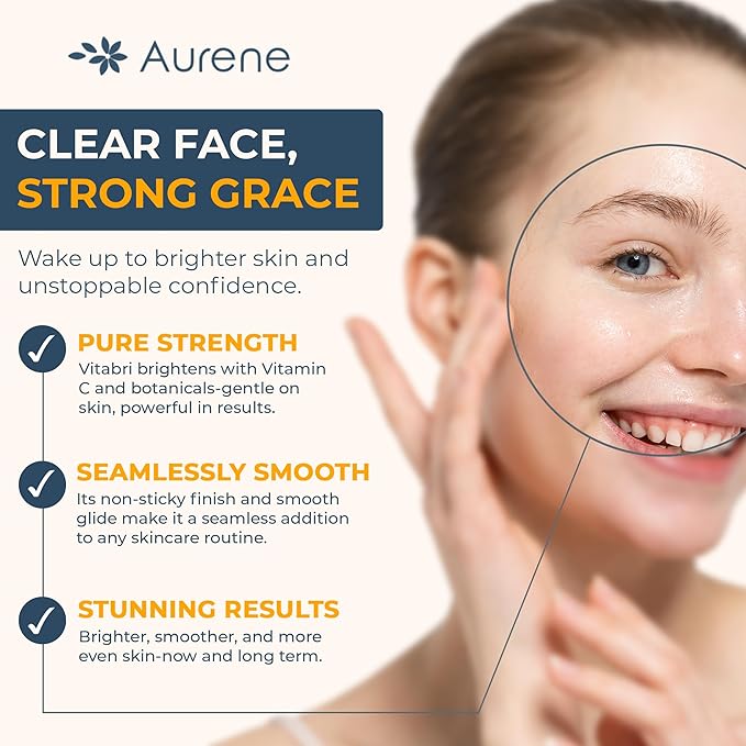 Vitabri Vitamin C Serum for Face – Brightening & Anti-Aging Formula with Vitamin C, Ferulic Acid & Botanicals – Hydrating Serum for Dark Spots, Tone & Fine Lines – 1 Fl Oz-GlimoraGlow