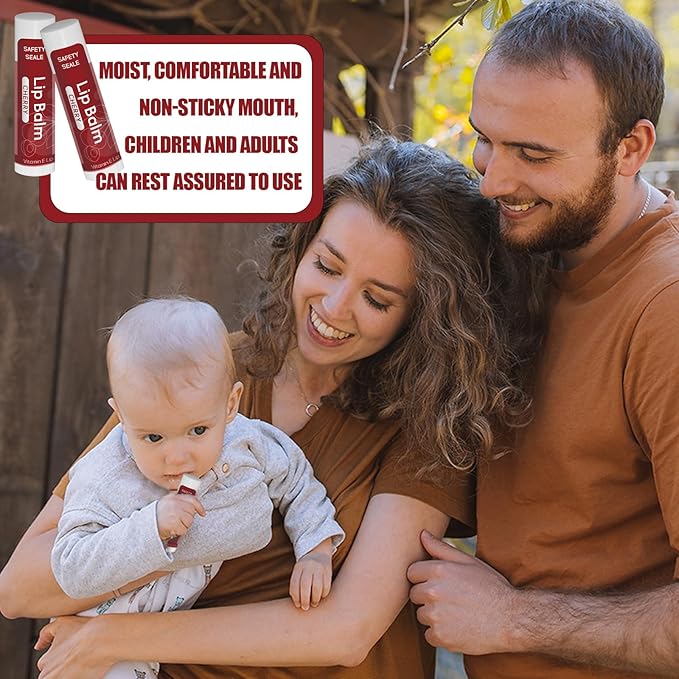 10 Pack Natural Lip Balm Bulk with Vitamin E and Coconut Oil Valentine's Day best choice - Moisturizing, Soothing, and Repairing Dry and Chapped Lips - 10 Flavors - Non-GMO-GlimoraGlow