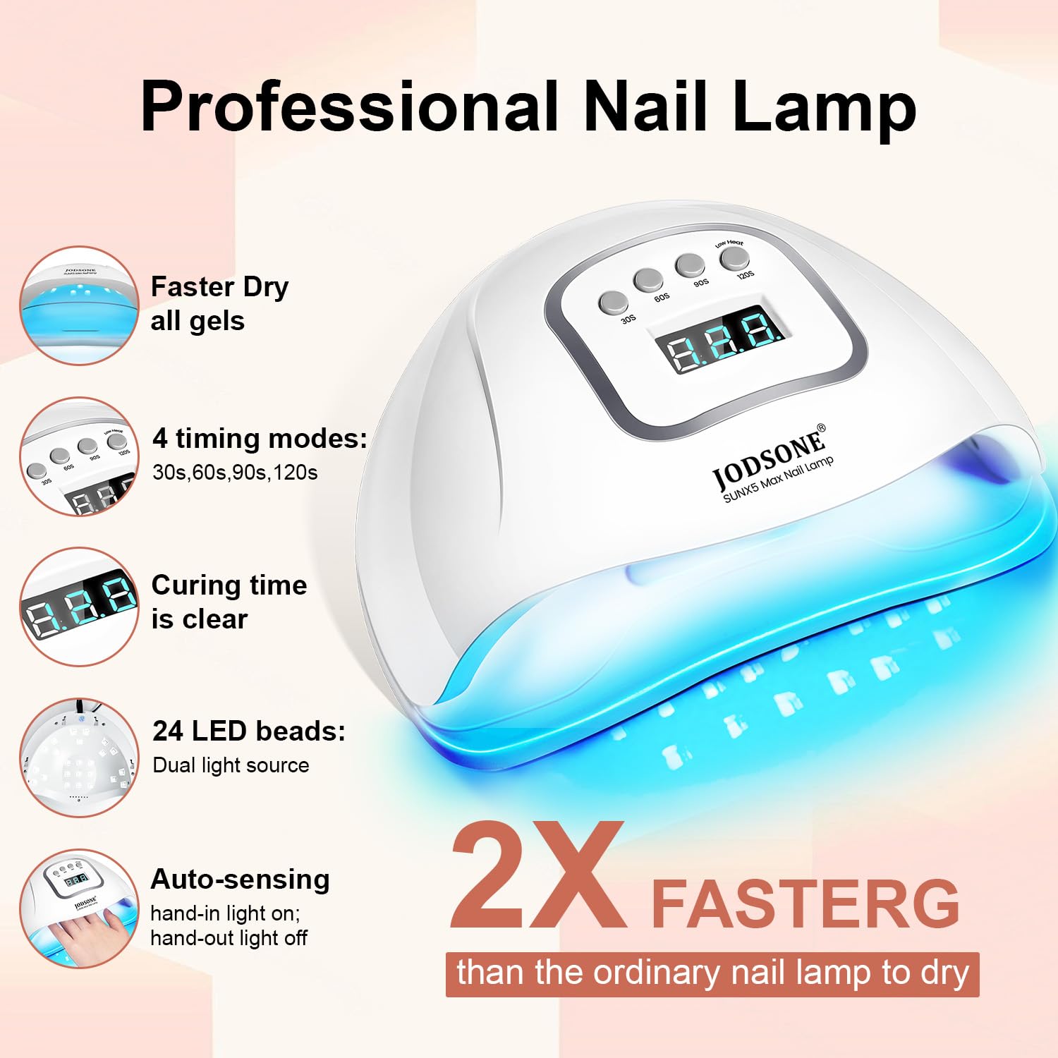 JODSONE 36 Pieces Easy to Apply Gel Nail Polish Kit with U V Light Base Coat Top Matte Glitter Gel Polish for Salon and Home Use-GlimoraGlow