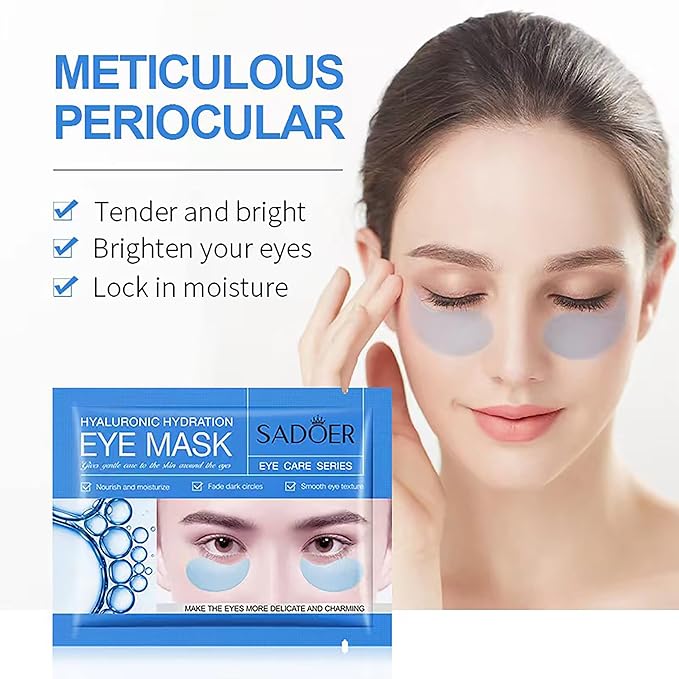 23 Pairs Collagen Under Eye Patches，Gold Under Eye Mask For Removing Dark Circles, Puffiness & Wrinkles，Eye Mask Skincare For Puffy Eyes With Hyaluronic Acid，Eye Bags Treatment For Women-GlimoraGlow