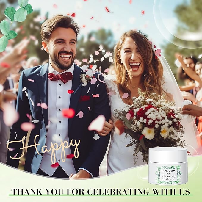 12 Pcs Thank You Lip Sleeping Mask Bulk Bridal Shower Gifts for Guests Thank You for Celebrating with Us Lip Mask Moisturize Nourish for Wedding Bridal Shower Favor Christmas Gift(Eucalyptus)-GlimoraGlow